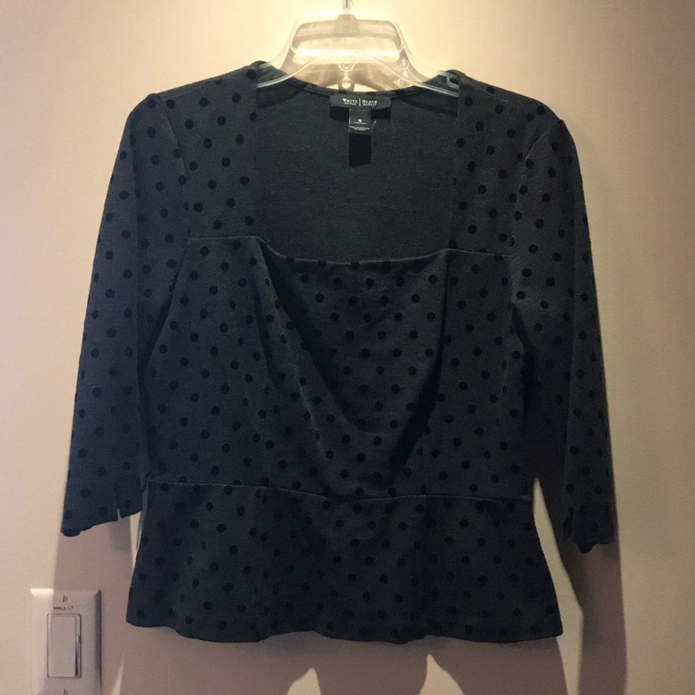 White House Black Market polka dot blouse
